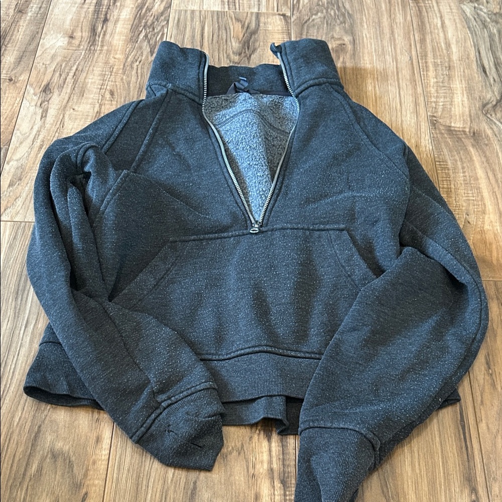 Danskin Gray Sherpa-Lined Zip Jacket